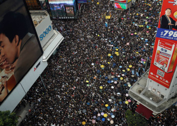 Protesto deste sábado foi o maior dos últimos meses em Hong Kong